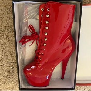NEW Pleaser Adore 1020 Lace Front Boots NEW IN BOX